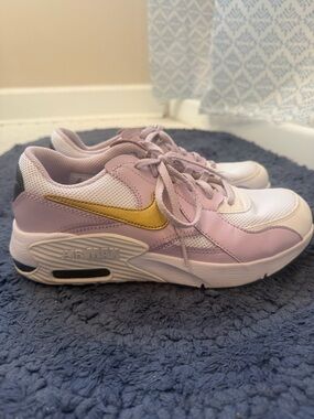 Nike Air Max Girls Lilac & Gold Athletic Sneakers